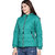 Kotty Women Green Nylon Full Sleeve Padded Puffer Jacket