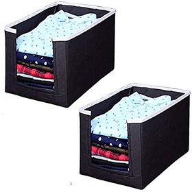 Pack of 2 GR Art &Craft Non Woven Shirt Stacker/Shirt Organizer/Wardrobe Organizer/Cloth Organizer/Cloth Cover