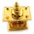 24 Ct Gold Plated Ashtadhatu Laxmi Ganesh Mandir Temple Metal Home Temple  (Height 11, Pre-assembled)