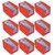 GR ArtCraft Non Woven Shirt Stacker/Shirt Organizer/Wardrobe Organizer/Cloth Organizer/Cloth Cover - Red (Pack Of 9)