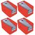 GR ArtCraft Non Woven Shirt Stacker/Shirt Organizer/Wardrobe Organizer/Cloth Organizer/Cloth Cover-4 piece (Red)