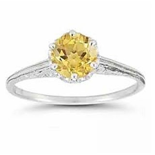                       JAIPUR GEMSTONE-Citrine Ring Men's and Women's Certified Citrine Sunehla 5 Carat Panchdhatu Astrological Ring for Unisex                                              
