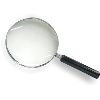                       Gola International 3Inches Diameter Magnifying Glass / Lens 3 inch Heavy Handle with Rim Chromium Plated Magnifier Glass                                              