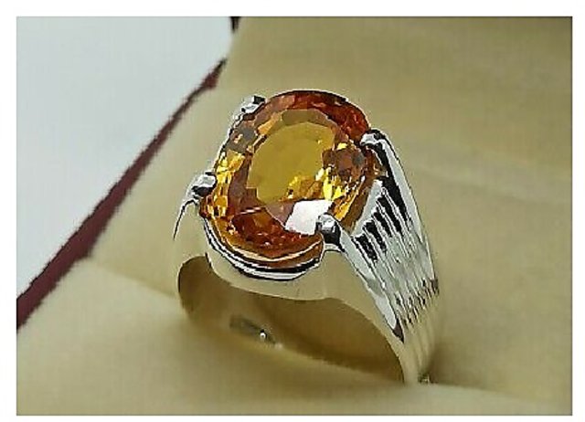 Natural Certified Yellow Citrine/ Sunela 4.00-11.00 Carat Gold Plated  Astrology Ring for Men & Women by Outreach Jewelry Natural Citrine - Etsy