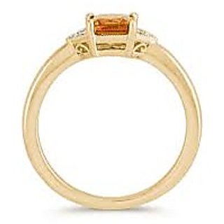                       CEYLONMINE-5.50 Carat Natural Sunela Stone Ring Original Sunehla Stone Gold Plated Ring for Unisex                                              