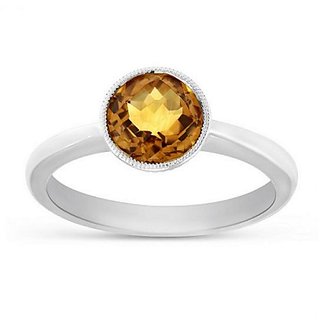 CEYLONMINE-Certified Citrine Sunehla 5.5 Carat or 5.25ratti Panchdhatu Astrology Ring for Men and Women