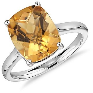                       CEYLONMINE-Natural 5.25 Ratti Panchdhatu Citrine (Sunehla)  Gemstone Ring Anguthi for Men and Women                                              