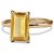 CEYLONMINE-5.00 Carat Sunela Certified Natural Precious Gemstone Citrine Gold Plated Adjustable Ring