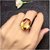 RATAN BAZAAR-5.00 Carat Citrine Ring Sunela Certified Natural Original Gemstone Citrine Silver Plated Adjustable Ring