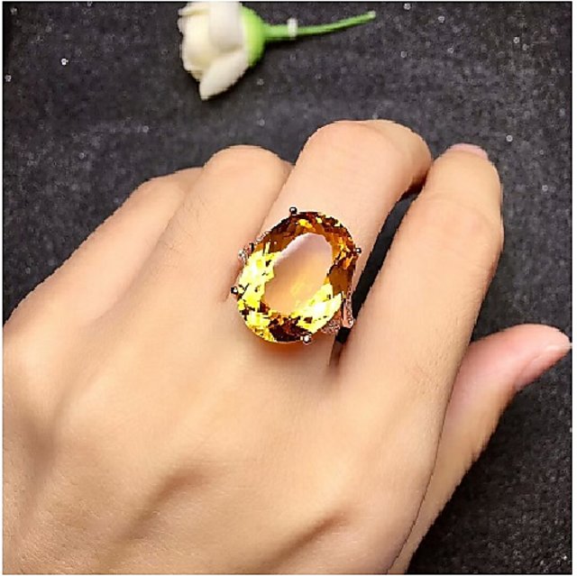 Yellow Sapphire Gold Ring (Design A6) | GemPundit