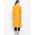 Pinky Pari Yellow Rayon Solid Stitched Kurta For Women