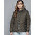 Kotty Women's Olive Polyester Puffed Jackets