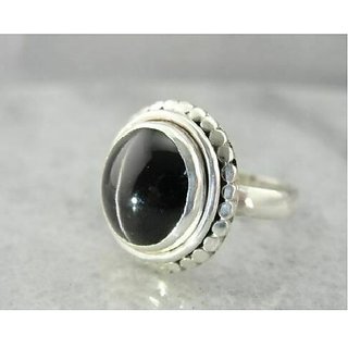                       CEYLONMINE-Natural 5.50 Ratti Cat's Eye Lehsunia Stone Ashtadhatu Adjustable Ring for Unisex                                              