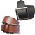 29K Black & Brown Pure Leather Pin-Hole Buckle Belt For Men (Pack of 2)