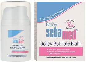 Sebamed Baby Protective Facial Cream (50ml) And Sebamed Baby Bubble Bath (200ml)
