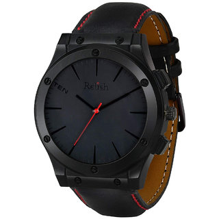 Relish Casual Watch for Men's Boy's (Black Colored Strap)