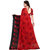 Shopkio Women's Pure Georgette Floral Printed Red Colour Saree with Blouse Piece