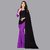 Shopkio Women's Georgette Polka Printed Purple Colour Saree with Blouse Piece