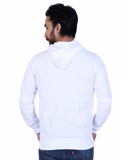 trendyz cotton white hooded sweatshirts