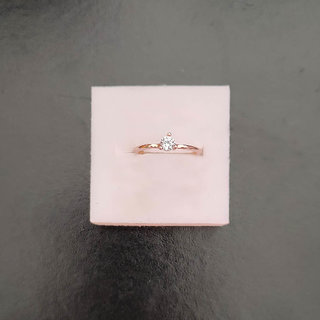                       M Men Style Anniversary Promise ValentineGift Beautiful Single Diamond Adjustable Ring RoseGold Copper For Women ,Girls                                              