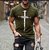 Stylogue Olive Printed Half Sleeves Round Neck T-Shirt For Men
