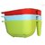 HACKURS Washing Bowl Strainer For Fruits, Vegetables, Rice, Noodle, Paste  Pulses With Handle Colander Strainer (Red)