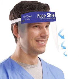 K Kudos Face Shield Full Face Protect Eyes and Face with Clear Open Protective Film pack of 5