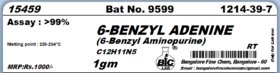 6-BENZYL ADENINE (6-BA, 6-Benzyl Aminopurine, N6-Benzyladenine, C12H11N5) CAS No1214-39-7 - 1gm