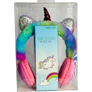                      Royale Empresa Wired Headsets of Furry with Mic and 3.5 mm Jack Magical Unicorn Theme (Pink)                                              