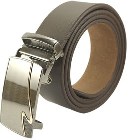 Nahsoril Genuine Leather Belt With Fancy Auto Lock Buckle- Brown - Auto-003Br