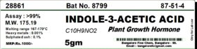 INDOLE-3-ACETIC ACID - 5gm  (C10H9NO2)  CAS No87-51-4