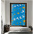 JAAMSO ROYALS Blue Stars and Moon Design Window Sticker For Living Room ( 100CM X 45 CM )