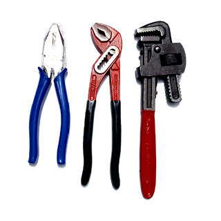 JAMM 3 in 1 Tool Kit with 2 Adjustable Pliers Wrench Set  Pilas.