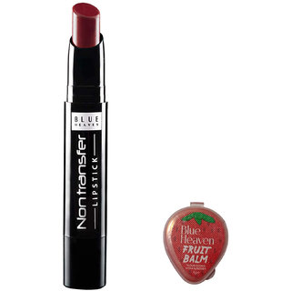 Buy Blue Heaven Non Transfer Lipstick 704 Tomato Red 2 G With Strawberry Flavoured Lip Balm 4g Online Get 29 Off