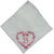 SAE Elegantly Embroidered Heart with Letter- B Cotton Hand Kerchief Pack of 1