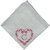 SAE Elegantly Embroidered Heart with Letter- C Cotton Hand Kerchief Pack of 1