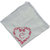 SAE Elegantly Embroidered Heart with Letter- E Cotton Hand Kerchief Pack of 1