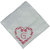 SAE Elegantly Embroidered Heart with Letter- G Cotton Hand Kerchief Pack of 1