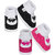 Neska Moda Unisex Infant Soft Black And Pink Booties Pack Of 2