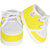Neska Moda Baby Boys and Girls Lace Yellow Booties For 0 To 12 Months Infants SK146