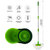 Jaycee Spin Mop, Easy Wheels & Big Bucket with 2 Microfiber Refills Mop Set (Green)