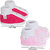 Neska Moda Pack Of 2 Baby Boys And Girls Pink And Red Cotton Booties For 0 To 12 Months