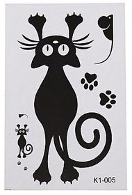 JAAMSO ROYALS Black Cat Switch Sticker Cartoon Bedroom Wall Sticker (1510 cm)