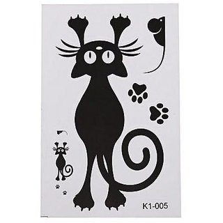                       JAAMSO ROYALS Black Cat Switch Sticker Cartoon Bedroom Wall Sticker (1510 cm)                                              