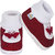 Neska Moda Baby Boys and Girls Butterfly Maroon Booties For 0 To 12 Months Infants BT85