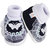 Neska Moda Baby Boys and Girls Frill Butterfly Black Booties For 0 To 12 Months Infants SK176