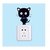 JAAMSO ROYALS Cartoon Cat Pattern Bedroom Switch Sticker WallSticker (1010 CM)