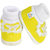Neska Moda Baby Boys and Girls Frill Butterfly lemon Yellow Booties For 0 To 12 Months Infants BT45