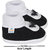 Neska Moda Baby Boys and Girls Butterfly Black Booties For 0 To 12 Months Infants SK126