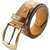 Nahsoril Genuine Leather Tan Color Belt With Super Heavy Pin Buckle  - L-002
